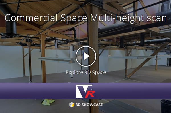 Commercial multi height building presented by VRMedia with 360 VR TOUR, online photo quality 3D displays.
