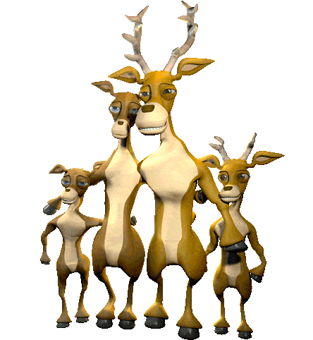 Holiday and Christmas BobTail Family Animated Gif for VR media pros.